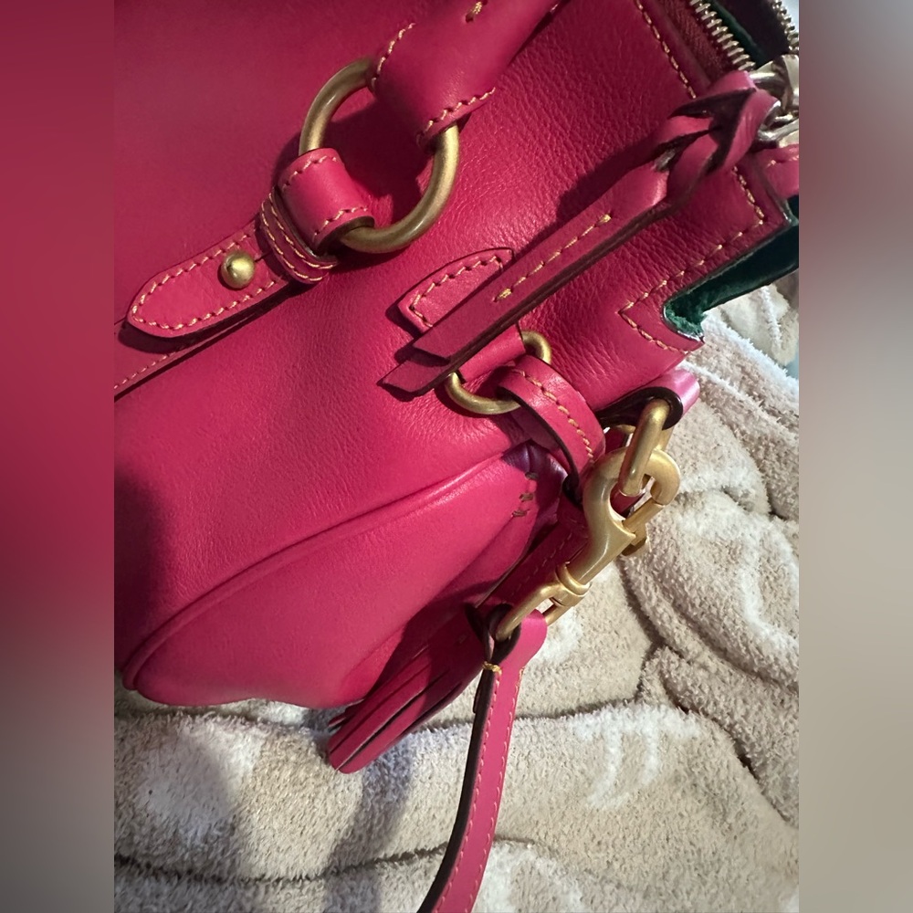 Dooney & Bourke Fuchsia Leather Satchel florentine - Picture 7 of 7